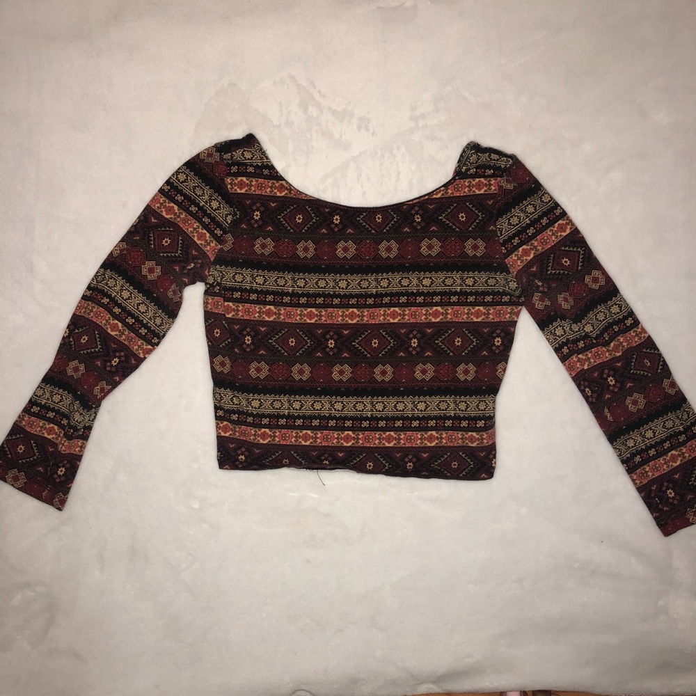 Printed Crop Top by Forever 21